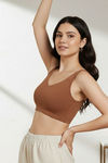 Zivame Double Layered Non Wired Full Coverage Bralette - Argan Oil — thumbnail 2